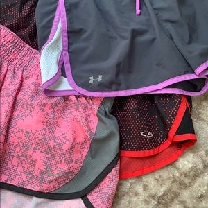 Nike, under Armour, and champion athletic shorts